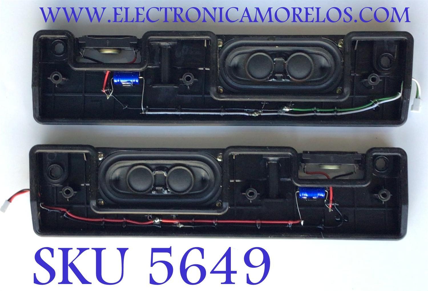 KIT DE BOCINAS PARA TV TOSHIBA ( 2 PZ ) / NUMERO DE PARTE NA-PK230100001 / NA-PK230100101 / CM A6Ω 10W / 12163A / 12236B / PANEL LTA400HV04 / MODELO 40L5200U1